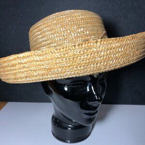 Women's Turned Up Kettle Brim Straw Hat